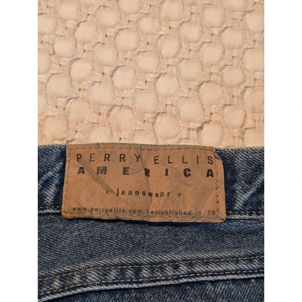 Perry Ellis Jeans Men's 36x32 Blue Excellent Straight‎ Leg Denim
